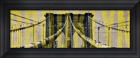 Framed Brooklyn Bridge Type Print