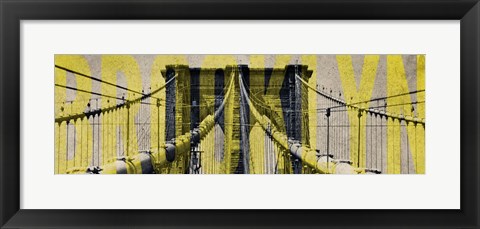 Framed Brooklyn Bridge Type Print