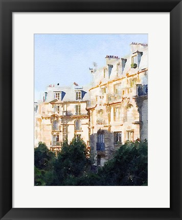 Framed Watercolor Streets of Paris III Print