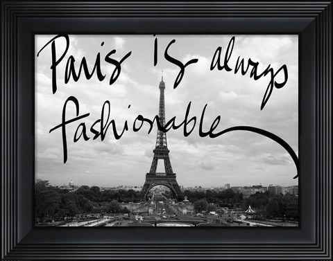 Framed Fashionable Paris Print