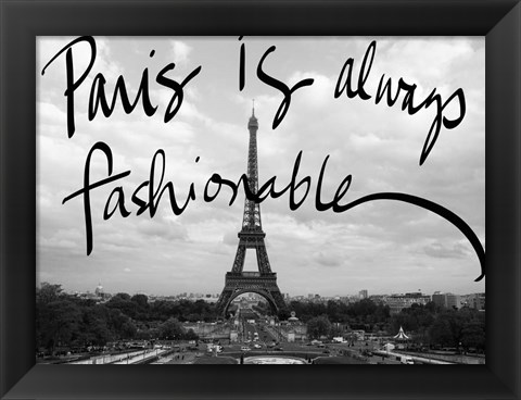 Framed Fashionable Paris Print