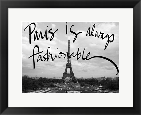 Framed Fashionable Paris Print