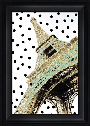 Framed Eiffel Tower with Glitter Print