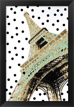 Framed Eiffel Tower with Glitter Print