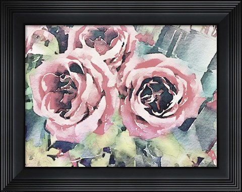 Framed Vintage Roses Print