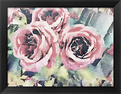 Framed Vintage Roses Print