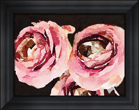Framed Dark Roses Print