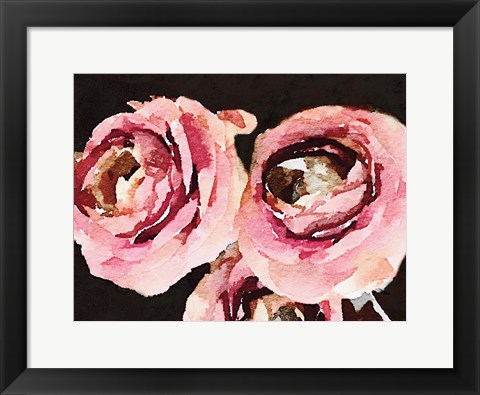 Framed Dark Roses Print