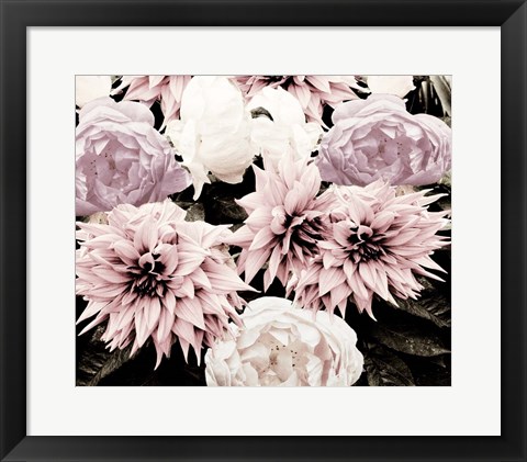 Framed Pink Washed Garden Print