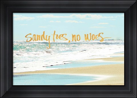 Framed Sandy Toes, No Woes Print
