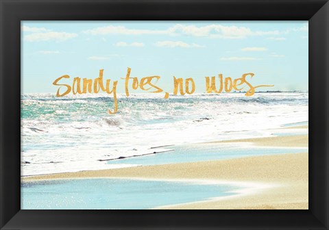 Framed Sandy Toes, No Woes Print