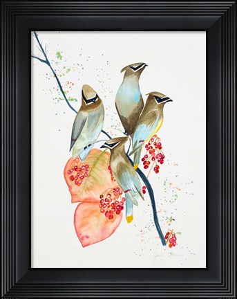Framed Birds on Branch Print