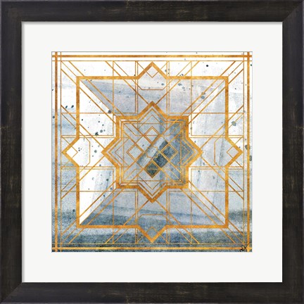 Framed Deco Square I Print