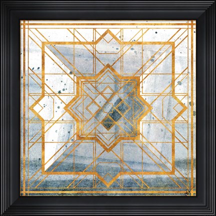 Framed Deco Square I Print