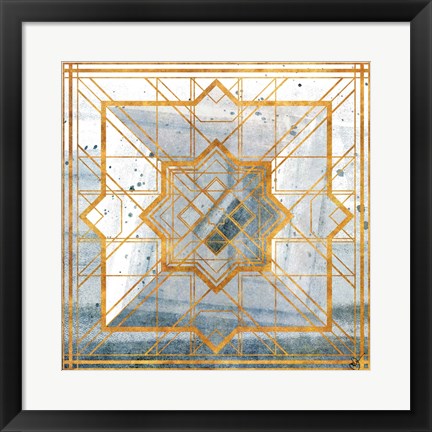 Framed Deco Square I Print