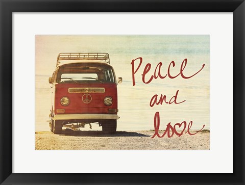 Framed Peace and Love Print