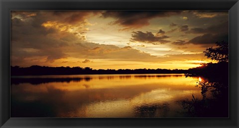 Framed Yellow Sunset Print