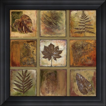 Framed Leaf Square I Print