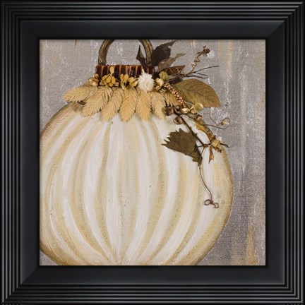 Framed White Ornament II Print