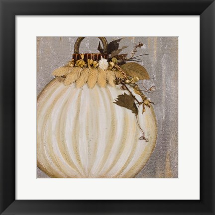 Framed White Ornament II Print