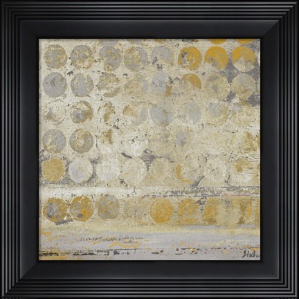 Framed Dots on Gold Print