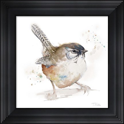 Framed Watercolor Mountain Bird I Print