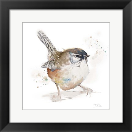 Framed Watercolor Mountain Bird I Print