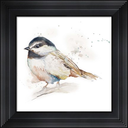 Framed Watercolor Mountain Bird II Print
