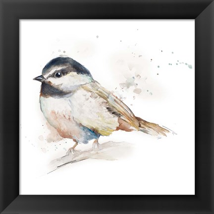 Framed Watercolor Mountain Bird II Print