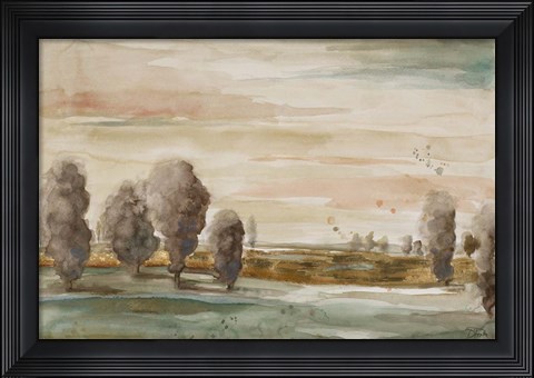 Framed Gold In The River Print
