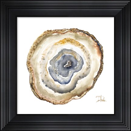 Framed Agate Watercolor I Print