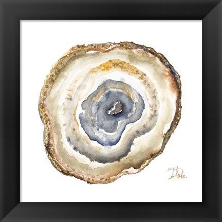 Framed Agate Watercolor I Print