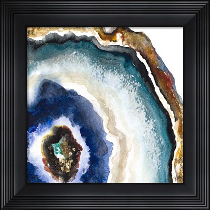 Framed Up Close Agate Watercolor II Print
