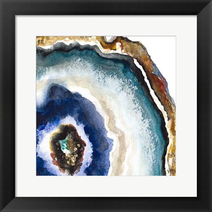 Framed Up Close Agate Watercolor II Print