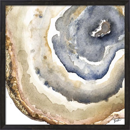 Framed Up Close Agate Watercolor I Print