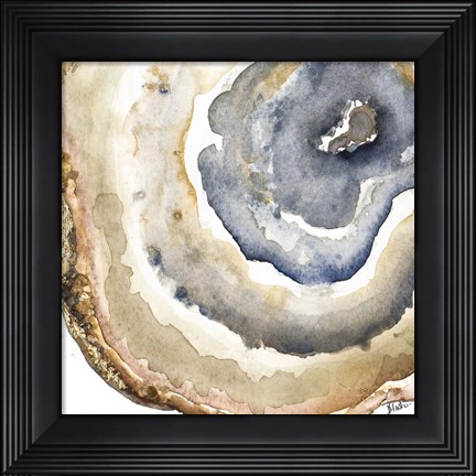 Framed Up Close Agate Watercolor I Print