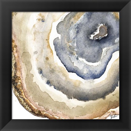 Framed Up Close Agate Watercolor I Print