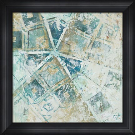 Framed Beach Umbrella Abstract I Print