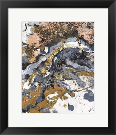 Framed Turbulence Rectangle I Print