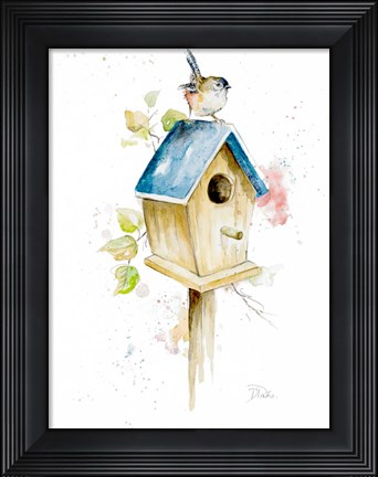 Framed Bird House I Print