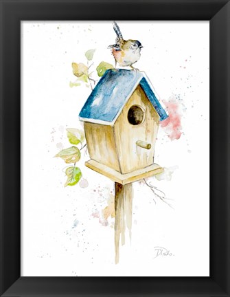 Framed Bird House I Print