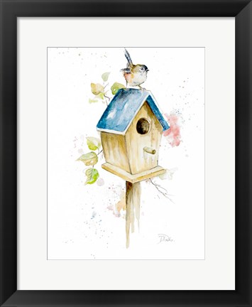Framed Bird House I Print
