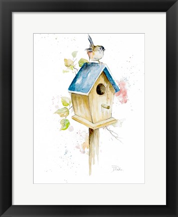 Framed Bird House I Print