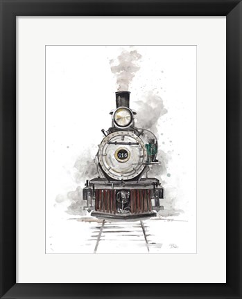 Framed Antique Locomotive Print