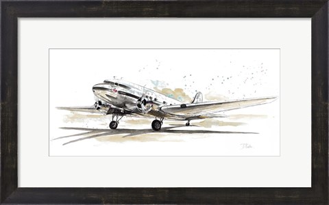 Framed DC3 Airplane Print