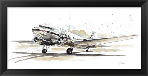 Framed DC3 Airplane Print