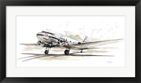 Framed DC3 Airplane Print