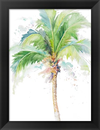 Framed Watercolor Coconut Palm Print