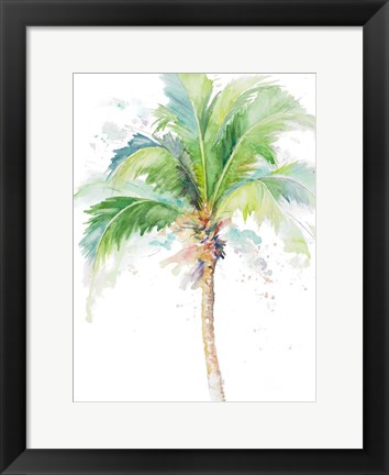 Framed Watercolor Coconut Palm Print