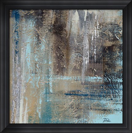 Framed Abstract on Teal Print